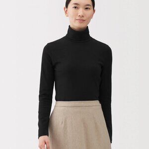 Muji Dark Grey Cotton Turtleneck Small